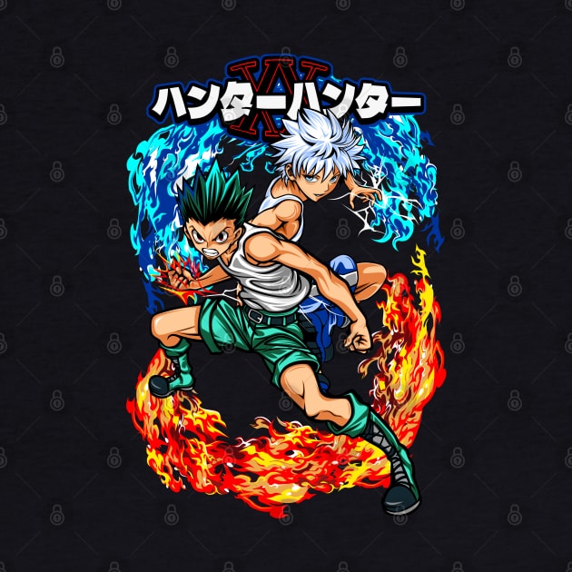 Gon & Killua Anime art by Planet of Tees